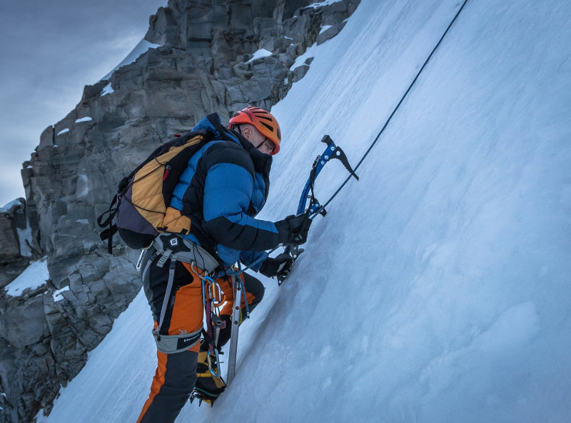 Edo sulla parete nord - foto scattata da Laura